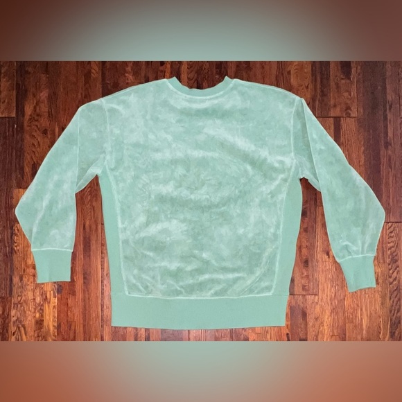 SUPERDRY Code S Logo Velour Oversized Crew in Mint Green Size XS/S - Picture 12 of 13